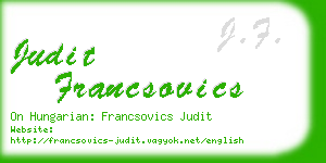 judit francsovics business card